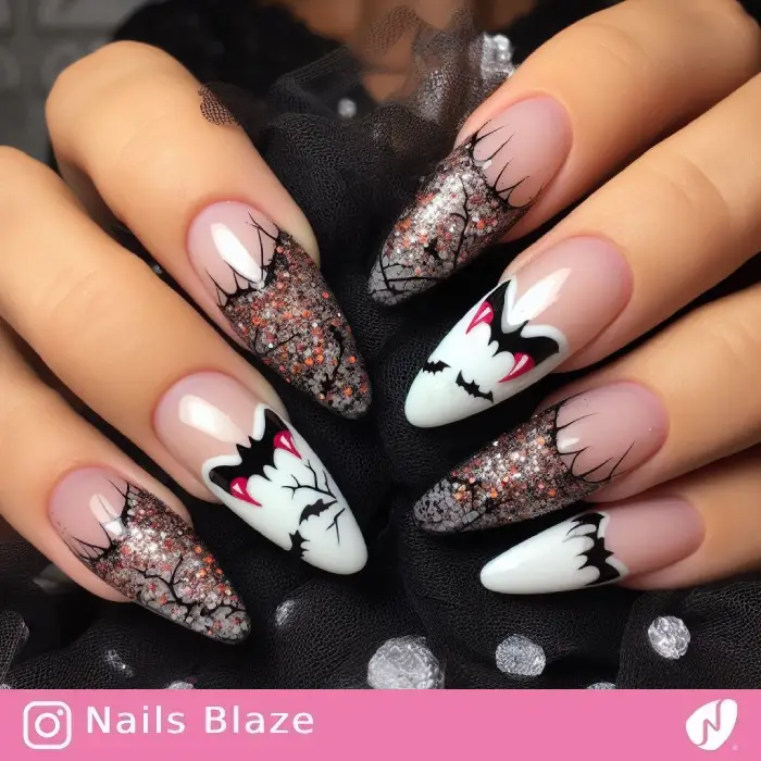 Vampire Fangs Nails | Halloween - NB779